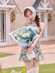 ネイビー　モデル：まみ　身長：160cm　着用サイズ：Sサイズ