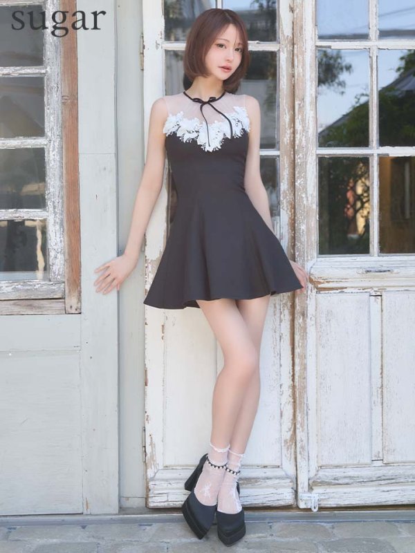 ブラック　モデル：れみれみ　身長：163cm　着用サイズ：Sサイズ