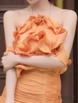 オレンジ　モデル：明日花キララ　身長：162cm 着用サイズ：Sサイズ