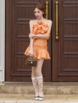 オレンジ　モデル：明日花キララ　身長：162cm 着用サイズ：Sサイズ