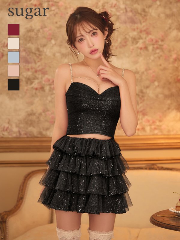 ブラック　モデル：りな　身長：160cm　着用サイズ：Sサイズ
