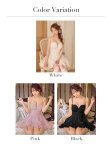 画像34: 【ゆめ/関西コレクション着用】【予約商品/9月上旬発送予定】XSサイズあり【ROBE de FLEURS/ローブドフルール】2WAY/ ラメ/ シフォン/ サイドリボン/ ベア/ キャミ/ フリル/ フレア/ ミニドレス/ キャバドレス[OF08] (34)