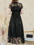 画像31: 【AMORA GRACE / アモーラグレース】 オケージョンドレス/ パーティードレス/ お呼ばれドレス/ 半袖/ 袖あり/ 総レース/ ハイネック/ タック/ ミディアム丈/ 膝丈/ ワンピース/ キャバドレス[OF05] (31)