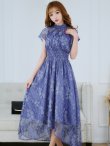 画像3: 【AMORA GRACE / アモーラグレース】 オケージョンドレス/ パーティードレス/ お呼ばれドレス/ 半袖/ 袖あり/ 総レース/ ハイネック/ タック/ ミディアム丈/ 膝丈/ ワンピース/ キャバドレス[OF05] (3)