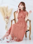 画像20: 【AMORA GRACE / アモーラグレース】 オケージョンドレス/ パーティードレス/ お呼ばれドレス/ 半袖/ 袖あり/ 総レース/ ハイネック/ タック/ ミディアム丈/ 膝丈/ ワンピース/ キャバドレス[OF05] (20)