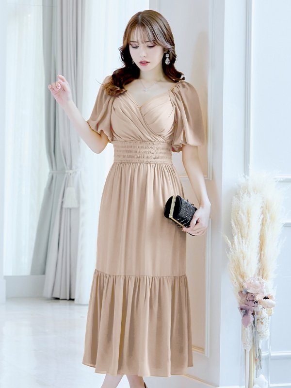 画像41: 【AMORA GRACE / アモーラグレース】 オケージョンドレス/ パーティードレス/ お呼ばれドレス/ パフスリーブ/ 袖あり/ 半袖/ マキシ丈/ ワンピース/ キャバドレス[OF05] (41)