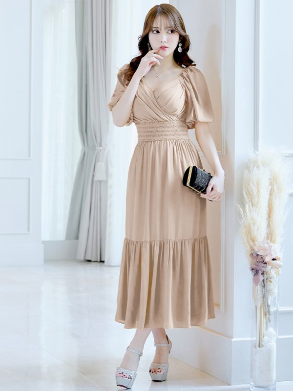 画像42: 【AMORA GRACE / アモーラグレース】 オケージョンドレス/ パーティードレス/ お呼ばれドレス/ パフスリーブ/ 袖あり/ 半袖/ マキシ丈/ ワンピース/ キャバドレス[OF05] (42)