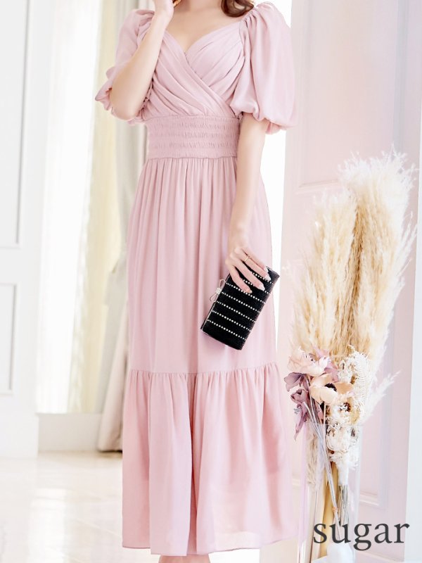 画像17: 【AMORA GRACE / アモーラグレース】 オケージョンドレス/ パーティードレス/ お呼ばれドレス/ パフスリーブ/ 袖あり/ 半袖/ マキシ丈/ ワンピース/ キャバドレス[OF05] (17)