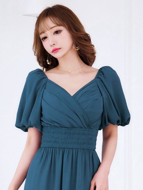 画像24: 【AMORA GRACE / アモーラグレース】 オケージョンドレス/ パーティードレス/ お呼ばれドレス/ パフスリーブ/ 袖あり/ 半袖/ マキシ丈/ ワンピース/ キャバドレス[OF05] (24)