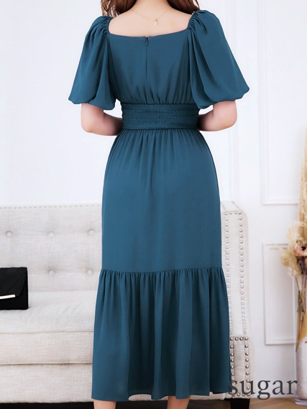 画像27: 【AMORA GRACE / アモーラグレース】 オケージョンドレス/ パーティードレス/ お呼ばれドレス/ パフスリーブ/ 袖あり/ 半袖/ マキシ丈/ ワンピース/ キャバドレス[OF05] (27)