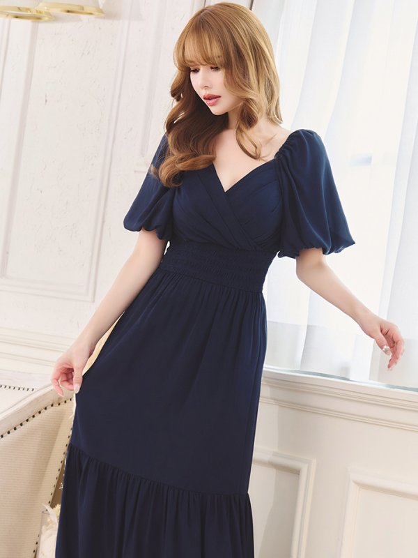 画像30: 【AMORA GRACE / アモーラグレース】 オケージョンドレス/ パーティードレス/ お呼ばれドレス/ パフスリーブ/ 袖あり/ 半袖/ マキシ丈/ ワンピース/ キャバドレス[OF05] (30)