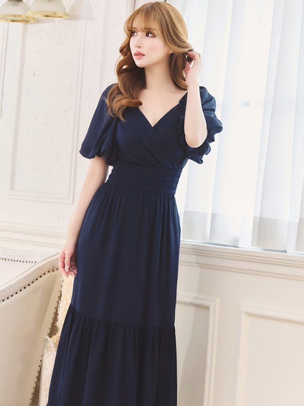 画像32: 【AMORA GRACE / アモーラグレース】 オケージョンドレス/ パーティードレス/ お呼ばれドレス/ パフスリーブ/ 袖あり/ 半袖/ マキシ丈/ ワンピース/ キャバドレス[OF05] (32)