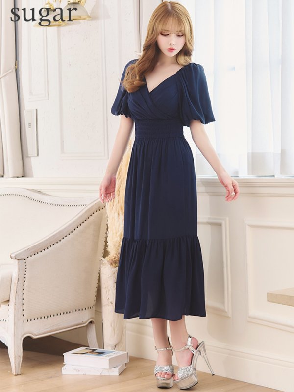 画像34: 【AMORA GRACE / アモーラグレース】 オケージョンドレス/ パーティードレス/ お呼ばれドレス/ パフスリーブ/ 袖あり/ 半袖/ マキシ丈/ ワンピース/ キャバドレス[OF05] (34)