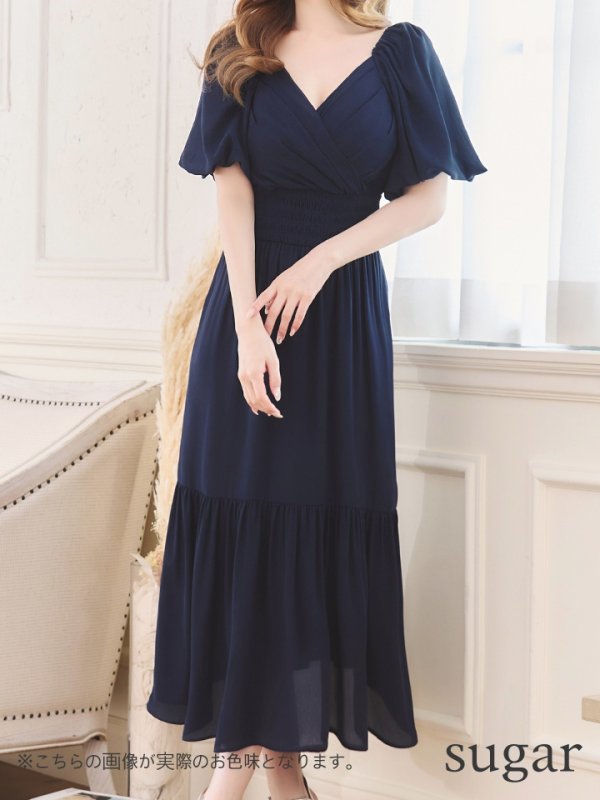 画像35: 【AMORA GRACE / アモーラグレース】 オケージョンドレス/ パーティードレス/ お呼ばれドレス/ パフスリーブ/ 袖あり/ 半袖/ マキシ丈/ ワンピース/ キャバドレス[OF05] (35)