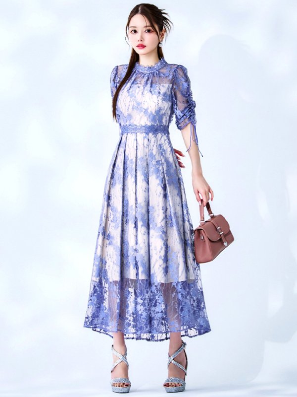 ブルーベージュ モデル：ゆめ　身長：160cm　着用サイズ：8号(Sサイズ)