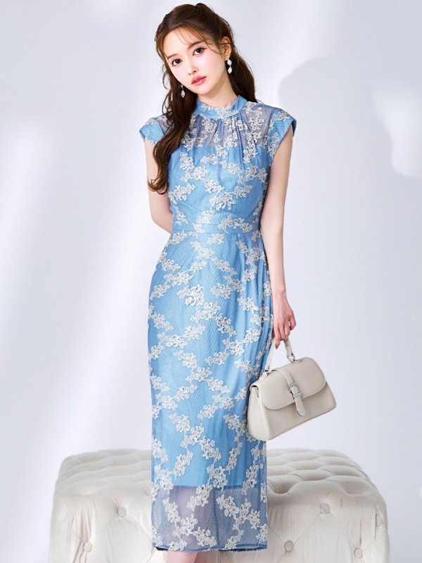 ブルー モデル：ゆめ　身長：160cm　着用サイズ：8号(Sサイズ)