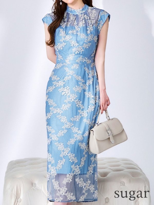 ブルー モデル：ゆめ　身長：160cm　着用サイズ：8号(Sサイズ)