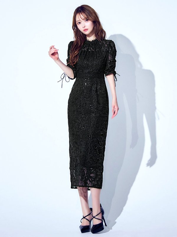 ブラック モデル：ゆめ　身長：160cm　着用サイズ：8号(Sサイズ)