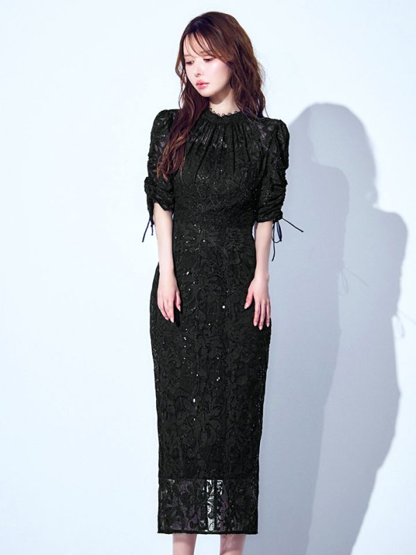 ブラック モデル：ゆめ　身長：160cm　着用サイズ：8号(Sサイズ)