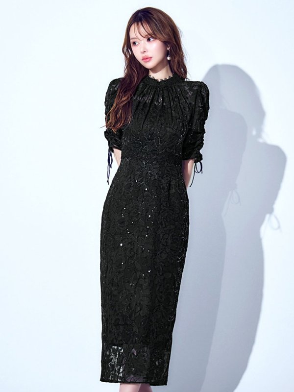 ブラック モデル：ゆめ　身長：160cm　着用サイズ：8号(Sサイズ)