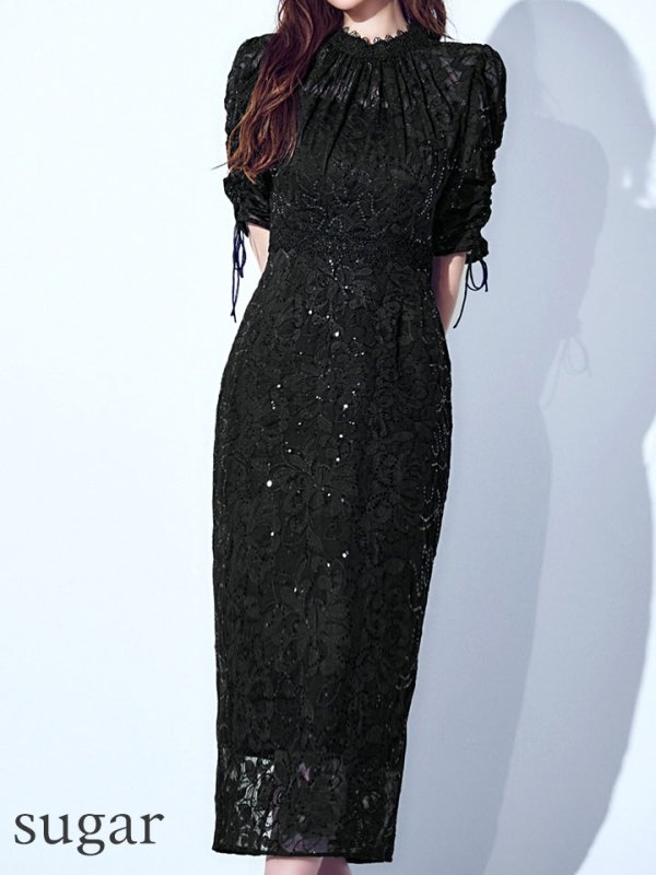 ブラック モデル：ゆめ　身長：160cm　着用サイズ：8号(Sサイズ)