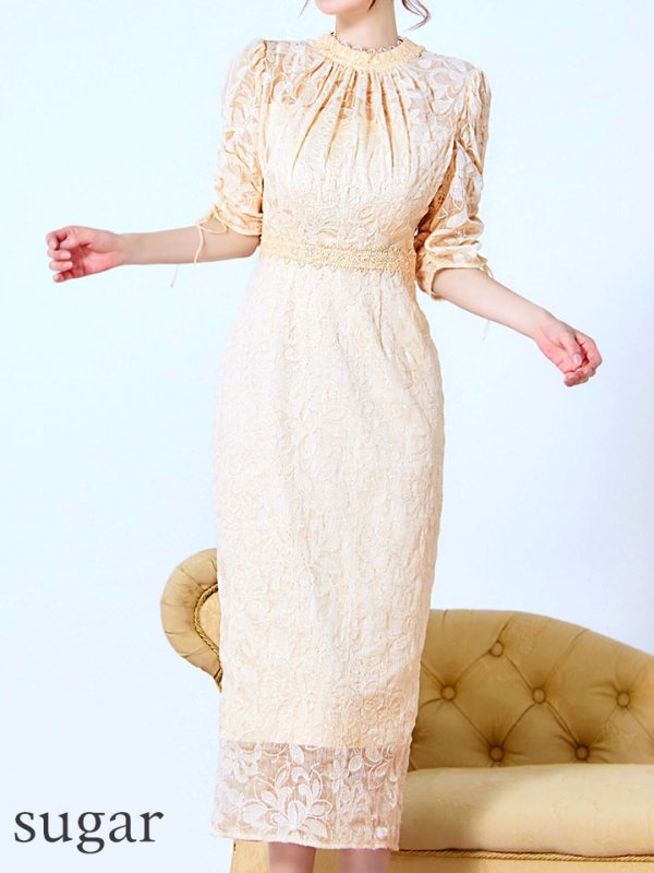 ライトベージュ モデル：ゆめ　身長：160cm　着用サイズ：8号(Sサイズ)