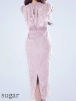 スモーキーラベンダー モデル：真優川咲　身長：158cm　着用サイズ：8号(Sサイズ)
