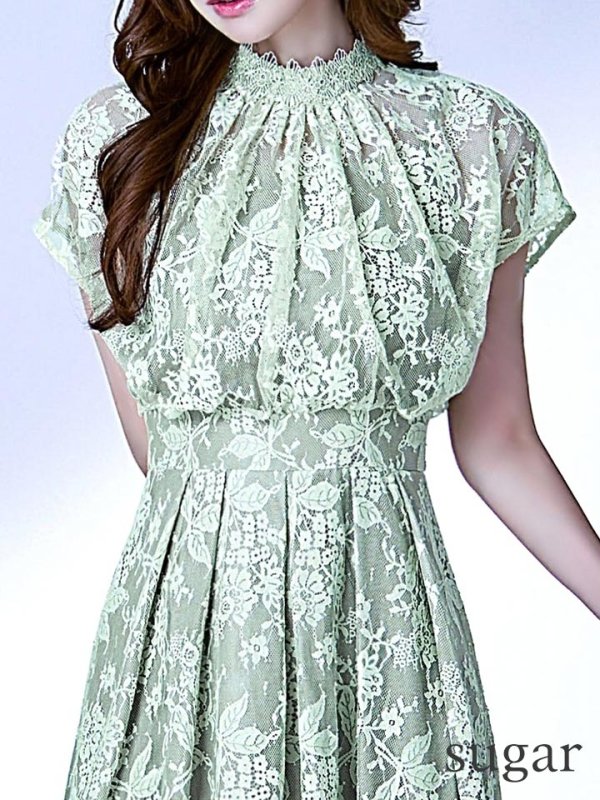 ダスティーミント  モデル：ゆめ　身長：160cm　着用サイズ：8号(Sサイズ)