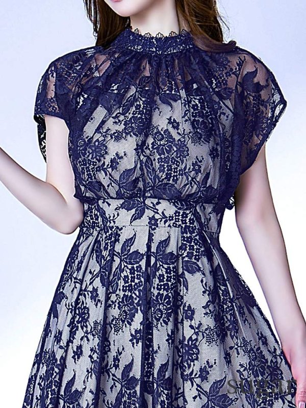 ネイビーベージュ  モデル：ゆめ　身長：160cm　着用サイズ：8号(Sサイズ)