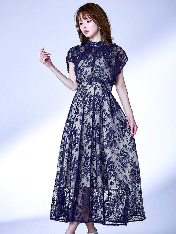 ネイビーベージュ  モデル：ゆめ　身長：160cm　着用サイズ：8号(Sサイズ)