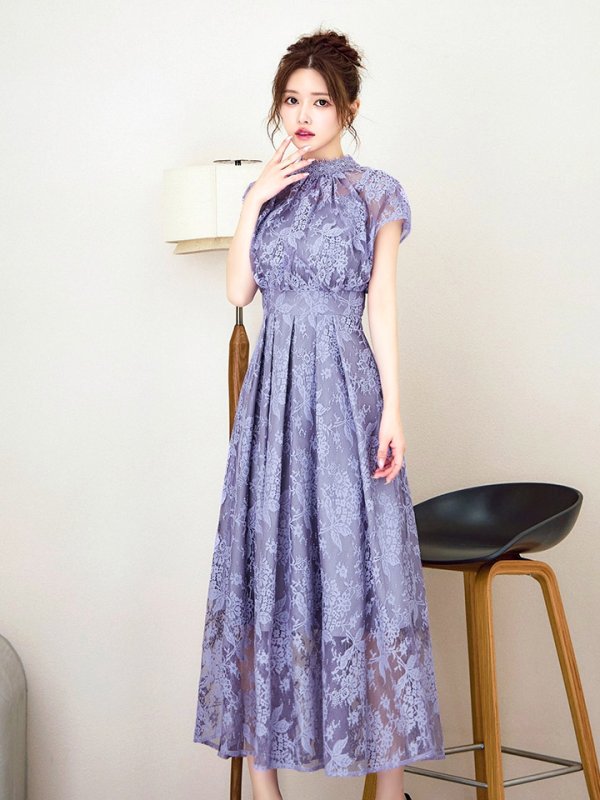 スモーキーラベンダー  モデル：ゆめ　身長：160cm　着用サイズ：8号(Sサイズ)