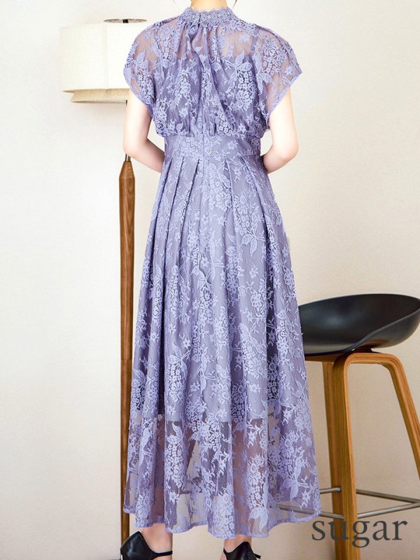 スモーキーラベンダー  モデル：ゆめ　身長：160cm　着用サイズ：8号(Sサイズ)