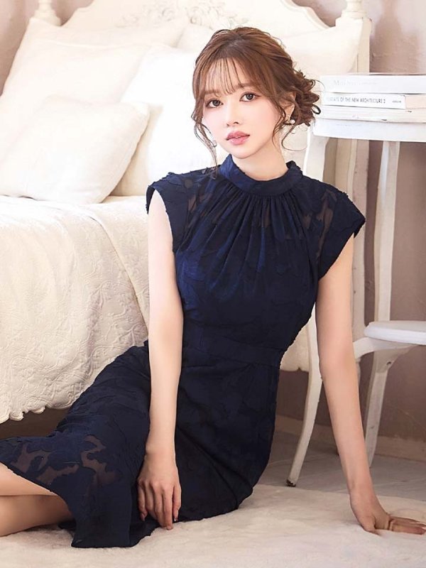 ネイビー モデル：ゆめ　身長：160cm　着用サイズ：8号(Sサイズ)