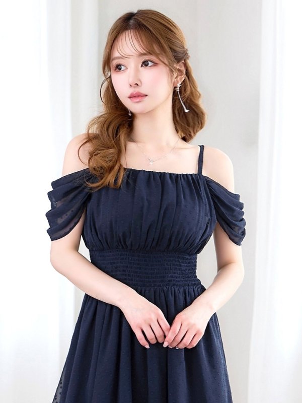 ネイビー　 モデル：ゆめ　身長：160cm　着用サイズ：8号(Sサイズ)