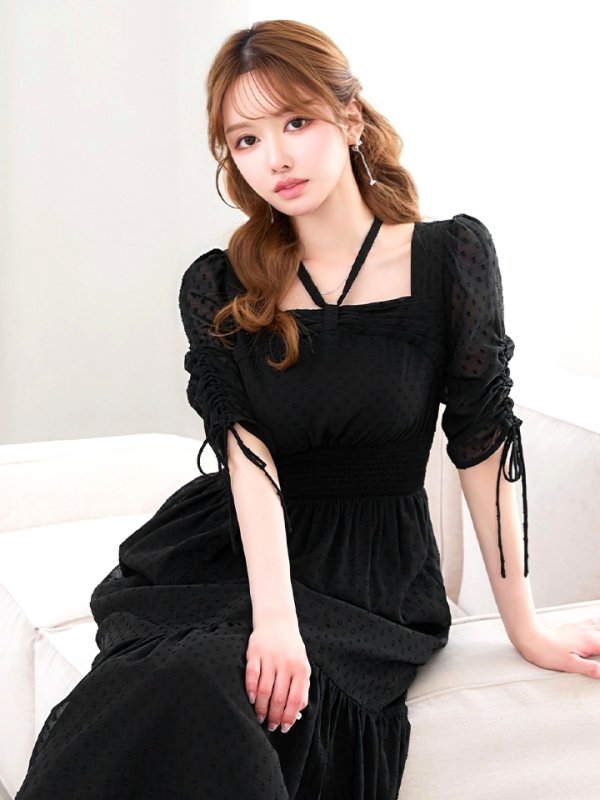 ブラック　モデル：ゆめ　身長：160cm　着用サイズ：8号(Sサイズ)