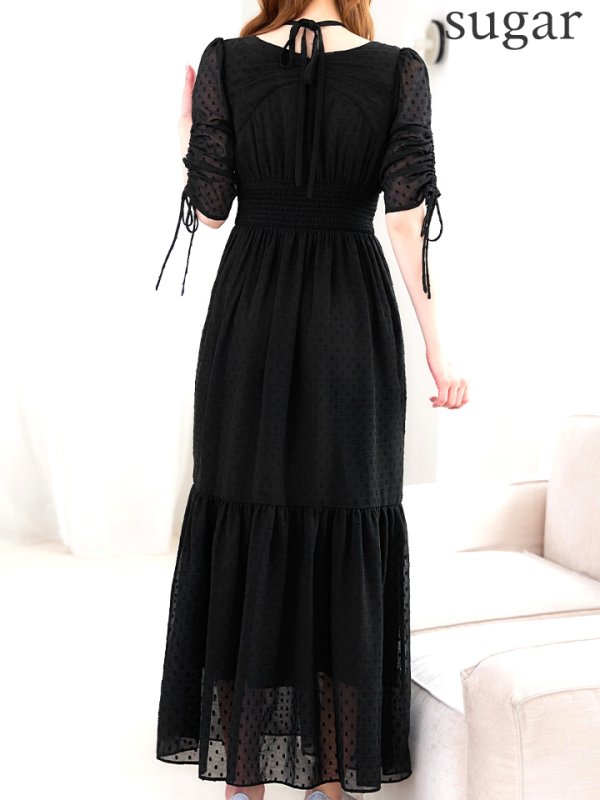 ブラック　モデル：ゆめ　身長：160cm　着用サイズ：8号(Sサイズ)