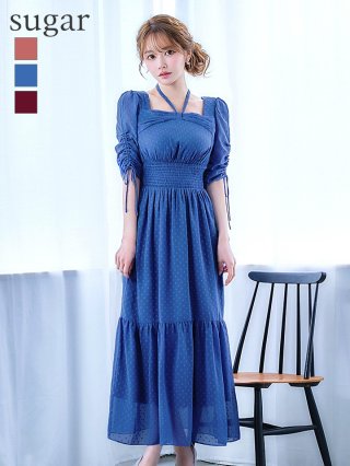 ワンピースドレス：ブルー(青)｜キャバドレス・ミニドレス通販はsugar