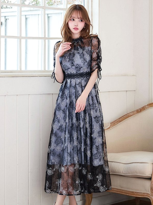 ブラックブルーグレー　モデル：ゆめ　身長：160cm　着用サイズ：8号(Sサイズ)