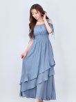 スモーキーブルー　モデル：真優川咲　身長：158cm　着用サイズ：Sサイズ