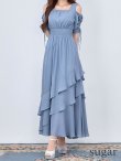 スモーキーブルー　モデル：真優川咲　身長：158cm　着用サイズ：Sサイズ