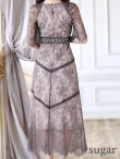 画像18: 【AMORA GRACE / アモーラグレース】 オケージョンドレス/ パーティードレス/ お呼ばれドレス/ パール/ 総レース/ 袖あり/ 七分袖/ ミモレ丈/ ワンピース/ キャバドレス[OF05] (18)