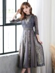 画像33: 【AMORA GRACE / アモーラグレース】 オケージョンドレス/ パーティードレス/ お呼ばれドレス/ アクセサリー付き/ 総レース/ 袖あり/ 七分袖/ ミモレ丈/ ワンピース/ キャバドレス[OF05] (33)