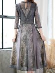 画像36: 【AMORA GRACE / アモーラグレース】 オケージョンドレス/ パーティードレス/ お呼ばれドレス/ アクセサリー付き/ 総レース/ 袖あり/ 七分袖/ ミモレ丈/ ワンピース/ キャバドレス[OF05] (36)