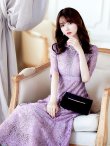 画像23: 【AMORA GRACE / アモーラグレース】 オケージョンドレス/ パーティードレス/ お呼ばれドレス/ アクセサリー付き/ 総レース/ 袖あり/ 七分袖/ ミモレ丈/ ワンピース/ キャバドレス[OF05] (23)