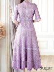 画像27: 【AMORA GRACE / アモーラグレース】 オケージョンドレス/ パーティードレス/ お呼ばれドレス/ アクセサリー付き/ 総レース/ 袖あり/ 七分袖/ ミモレ丈/ ワンピース/ キャバドレス[OF05] (27)