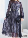 画像17: 【AMORA GRACE / アモーラグレース】 オケージョンドレス/ パーティードレス/ お呼ばれドレス/ 総レース/ 袖あり/ ミモレ丈/ ワンピース/ キャバドレス[OF05] (17)