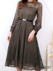 画像8: 【AMORA GRACE / アモーラグレース】 オケージョンドレス/ パーティードレス/ お呼ばれドレス/ 総レース/ 袖あり/ ミモレ丈/ ワンピース/ キャバドレス[OF05] (8)