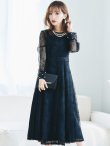 画像7: 【AMORA GRACE / アモーラグレース】 オケージョンドレス/ パーティードレス/ お呼ばれドレス/ アクセサリー付き/ 総レース/ 袖あり/ 長袖/ ミモレ丈/ ワンピース/ キャバドレス[OF05] (7)