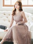 画像23: 【AMORA GRACE / アモーラグレース】 オケージョンドレス/ パーティードレス/ お呼ばれドレス/ アクセサリー付き/ 総レース/ 袖あり/ 長袖/ ミモレ丈/ ワンピース/ キャバドレス[OF05] (23)