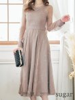 画像29: 【AMORA GRACE / アモーラグレース】 オケージョンドレス/ パーティードレス/ お呼ばれドレス/ アクセサリー付き/ 総レース/ 袖あり/ 長袖/ ミモレ丈/ ワンピース/ キャバドレス[OF05] (29)